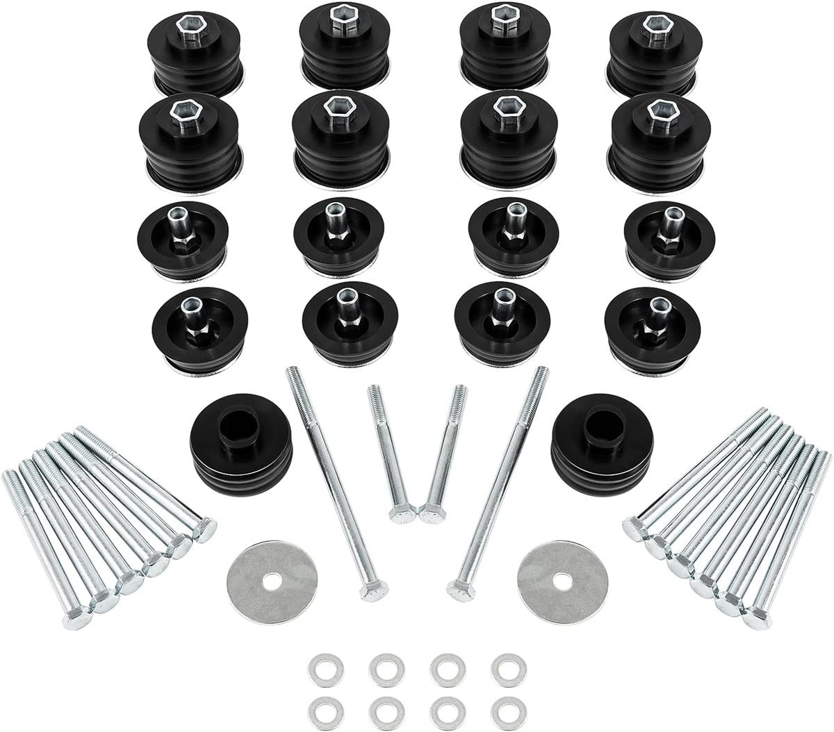 Ford Body Mount Bushing Kit with Steel Sleeves & Hardware C609017