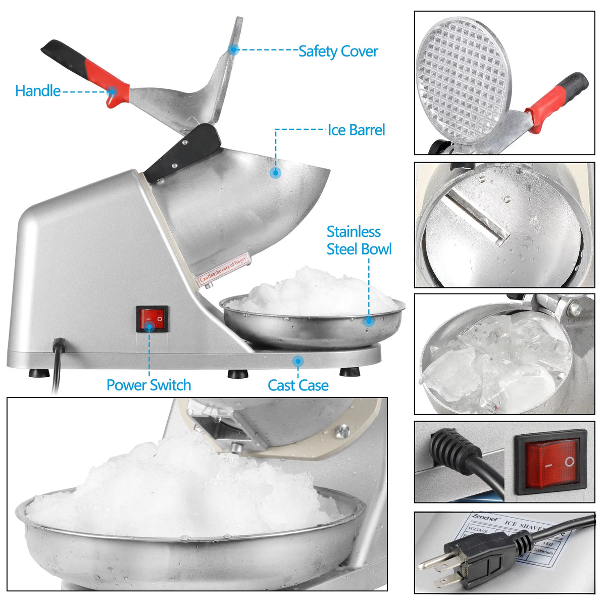 Electric Stainless Steel Ice Shaver 143lbs/HR G941
