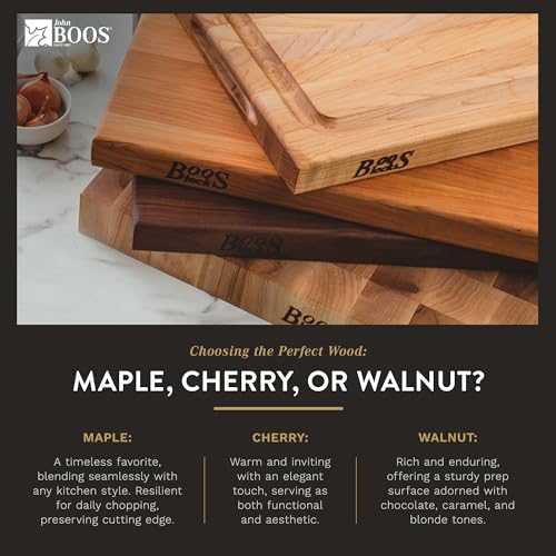 Reversible Wood Cutting Board, 20" x 15" x 1 1/4", Maple C10655