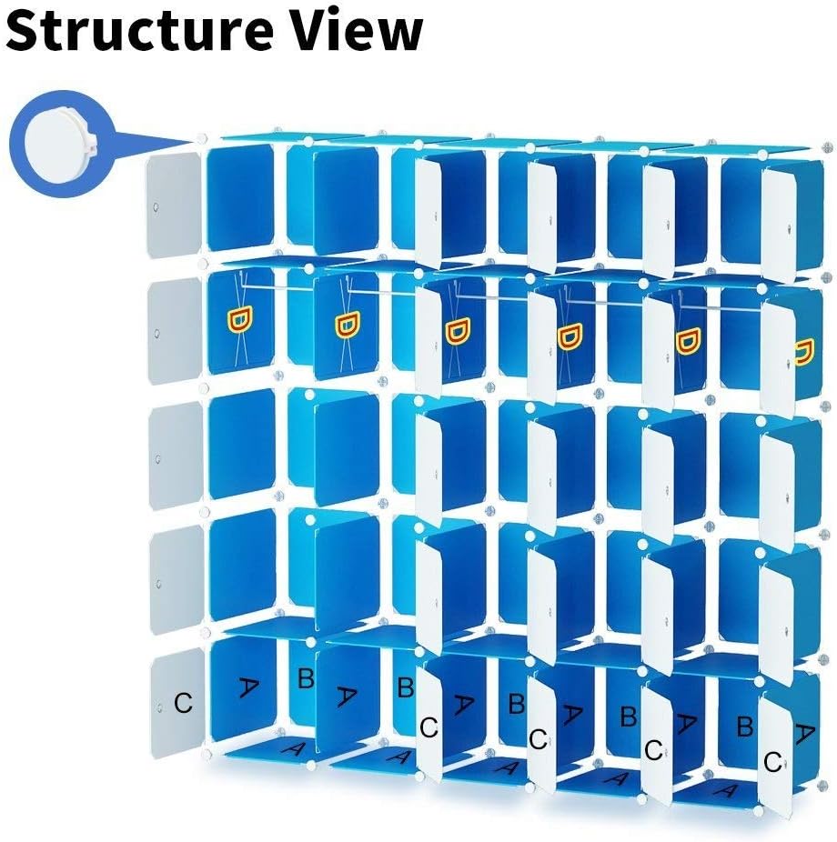 White 25 Cubes Dresser M694639