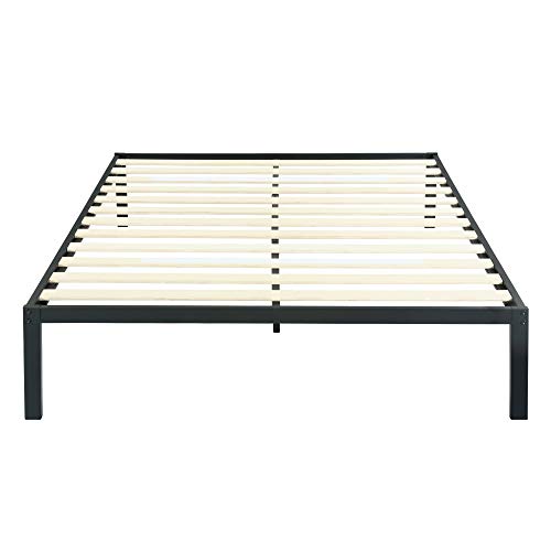 18 Inch Tall Heavy Duty Steel Slat Bed Frame Full Black G870334
