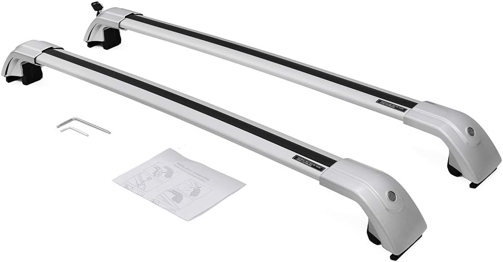 Roof Rack Side Rails Cross Bars for KIA Telluride 2020 2021 2022 (Silver) P874