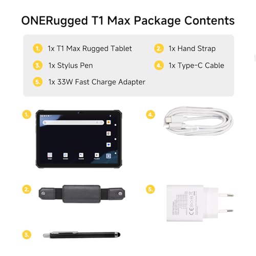 10.95 inch Android 14 Rugged Tablet 8GB+128GB IP68 Waterproof V956064