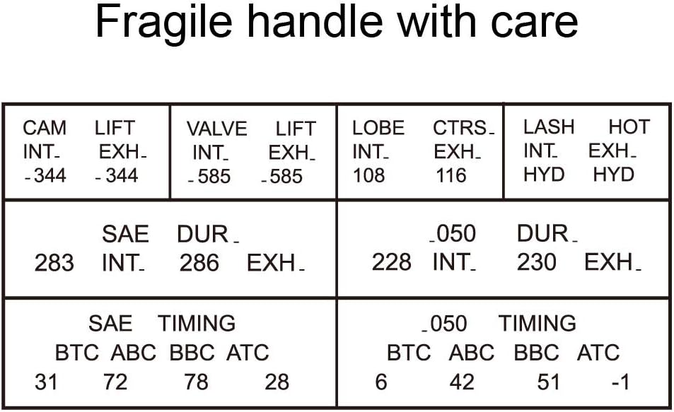 Camshaft 585 Lift 286° Duration Compatible with LS LS1 G53395
