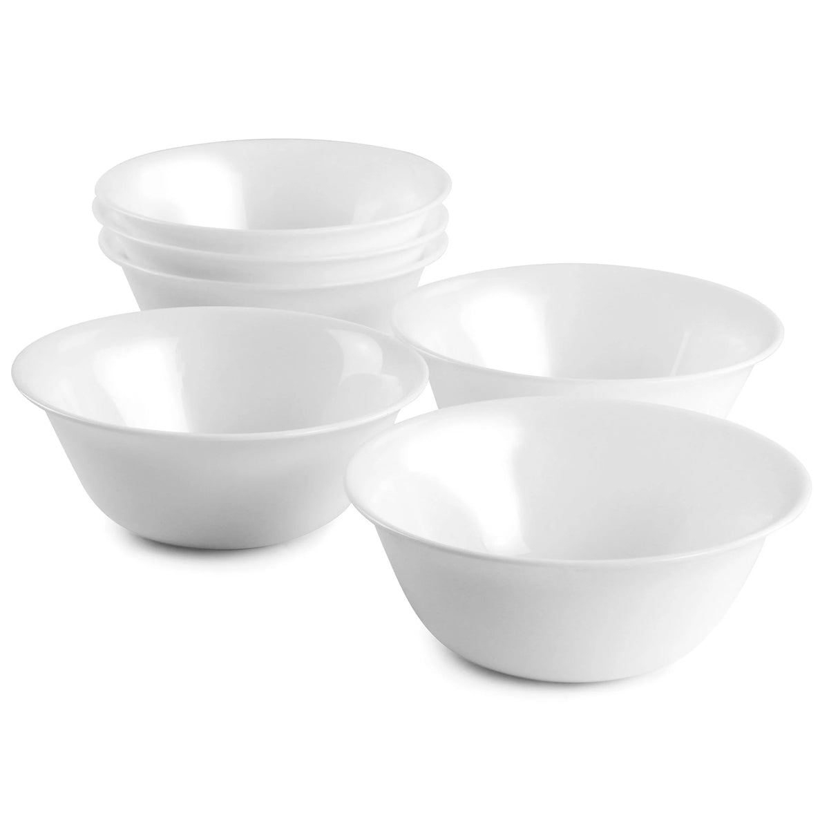 6pc Tempered Opal Glass Dessert Bowl Set X1767