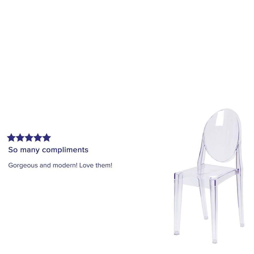 4pk Transparent Crystal Stack Chair C593