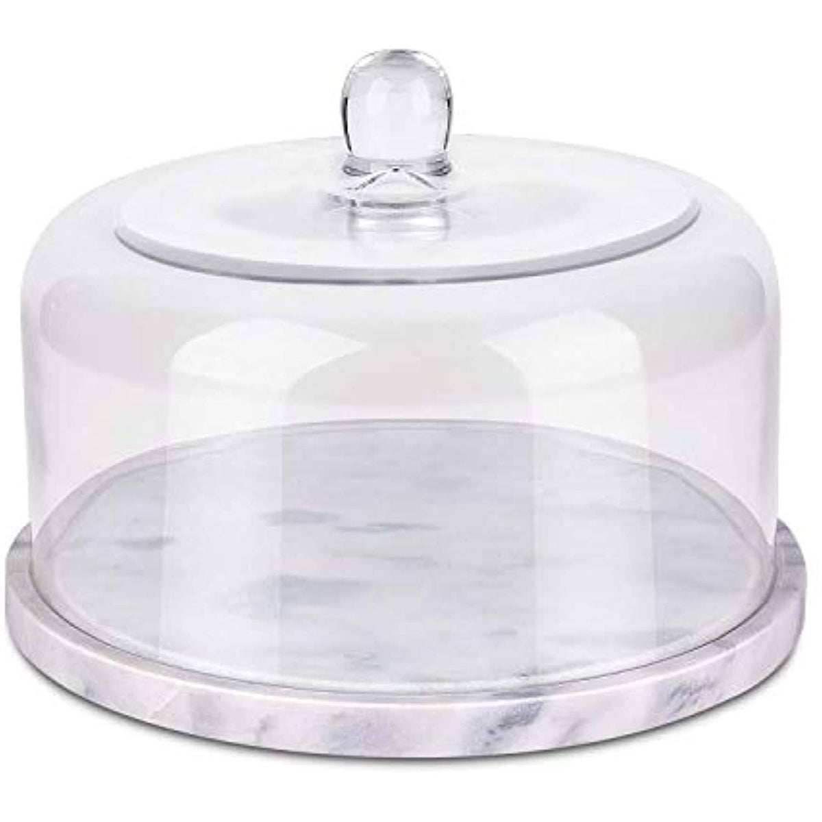 Marble Cake Stand with Glass Cover Dome B159184