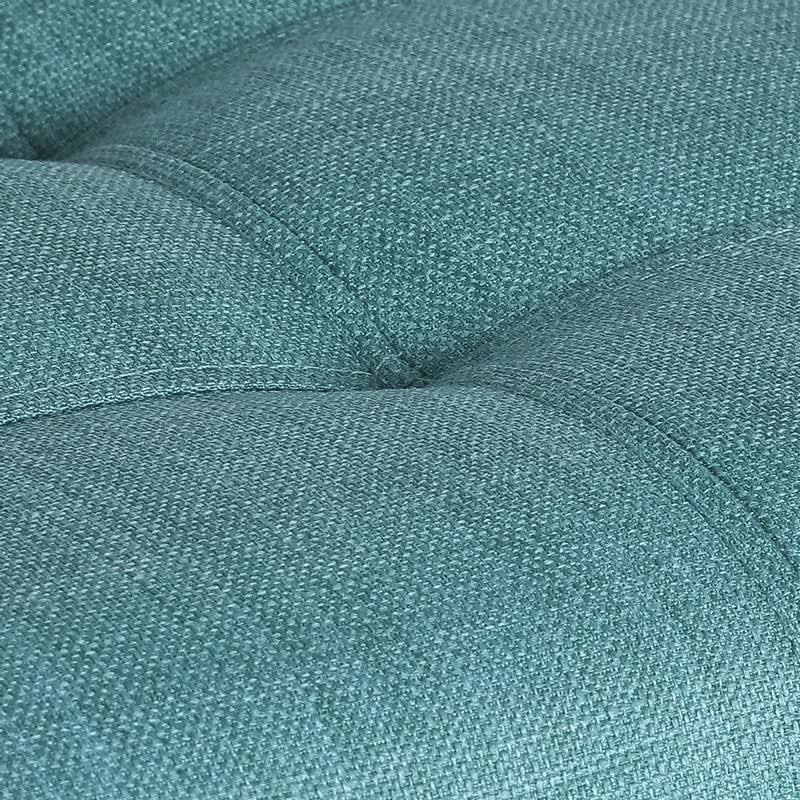 Tufted Light Teal Rectangular Storage Ottoman N451352