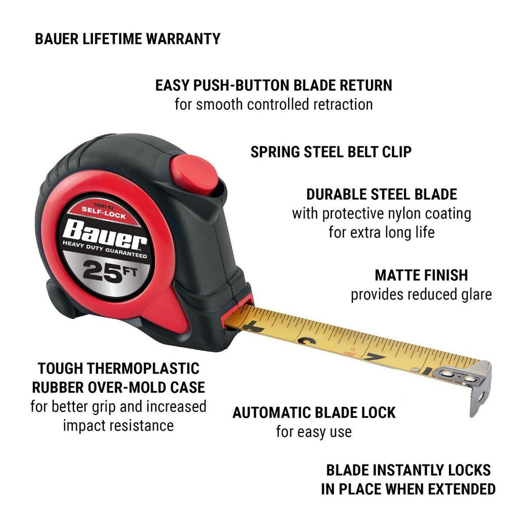 25 ft. x 1 in. Self-Locking Tape Measure G4991