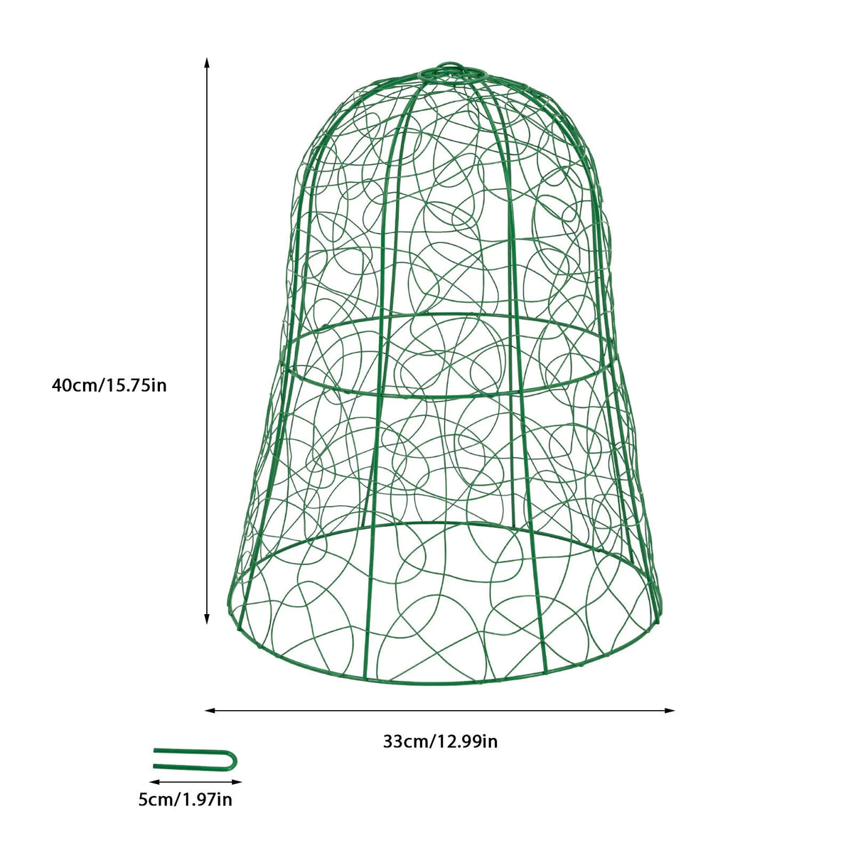 20PCS Garden Chicken Wire Cloche Plant Protector and Cover Iron Black/Green Q816