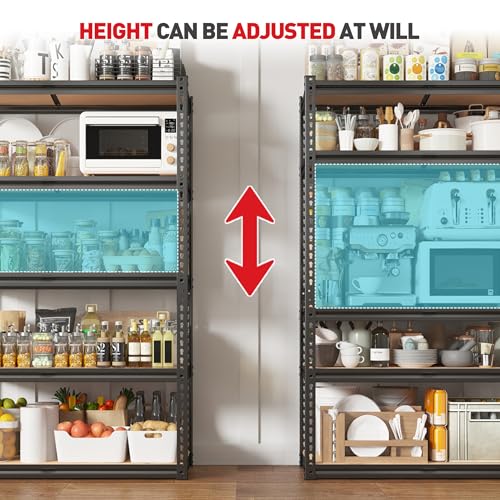 5 Tier Heavy Duty Adjustable Metal Storage Shelves Z3702