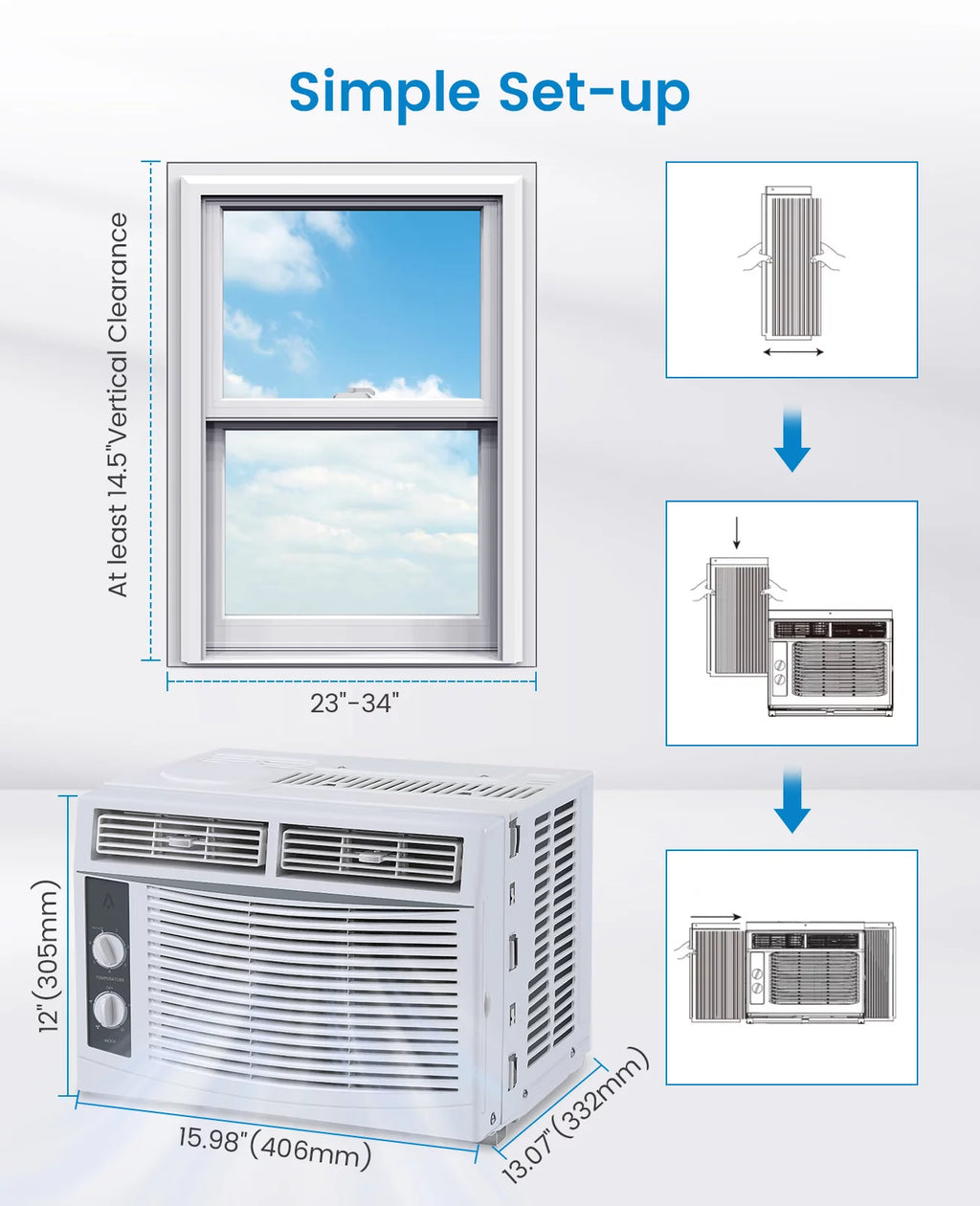 6,000 BTU Window-Mounted Air Conditioner with Remote/APP Control N870622