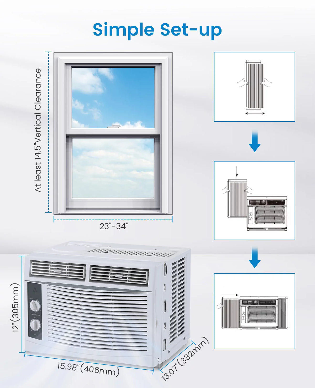6,000 BTU Window-Mounted Air Conditioner with Remote/APP Control N870622