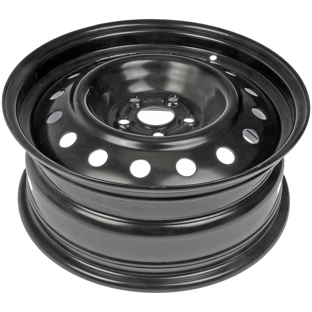 Steel 16 x 6.5-inch 5-Lug Black Wheel Rim U839350