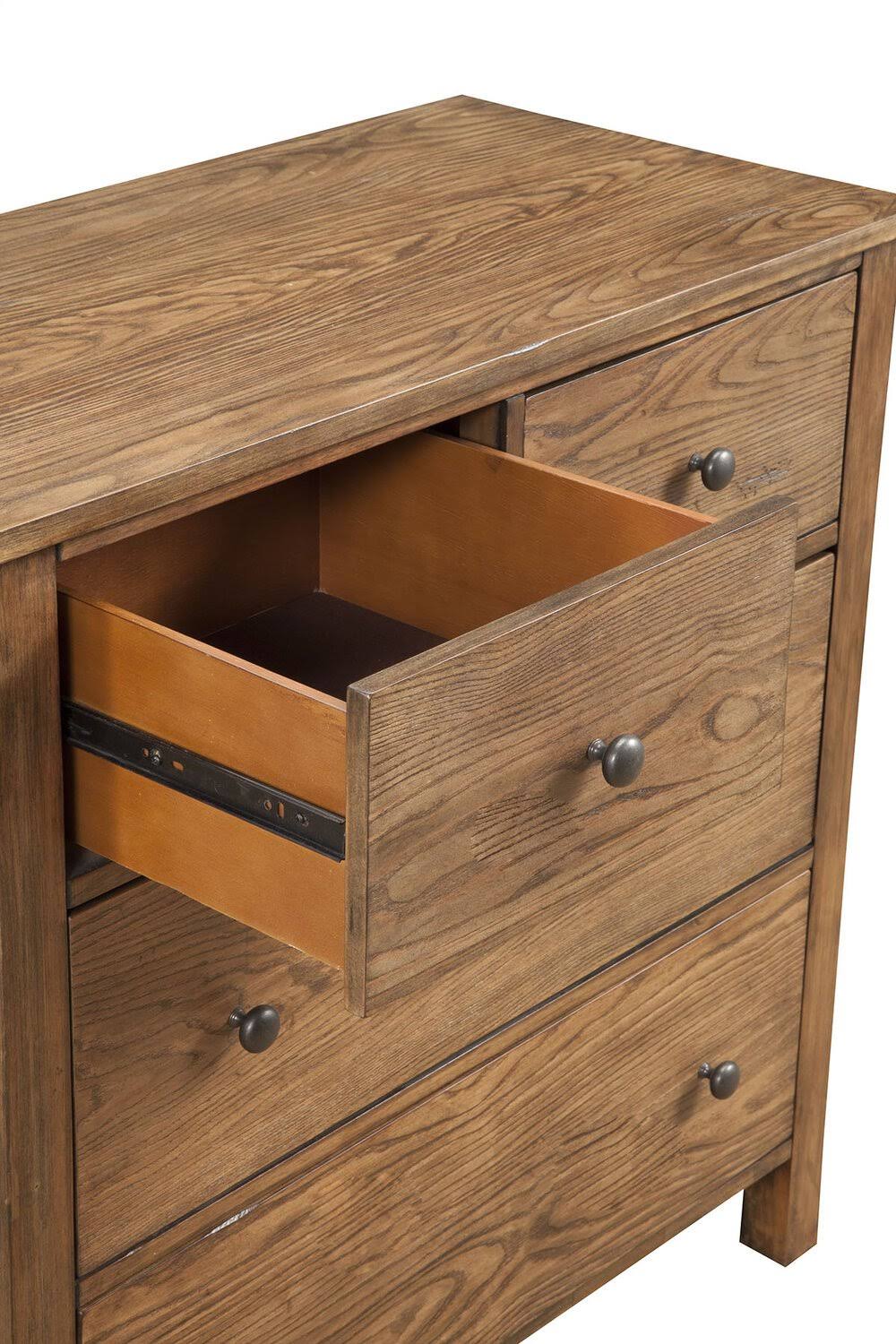 Natural Gray Wood 4 Drawer Accent Chest R8989