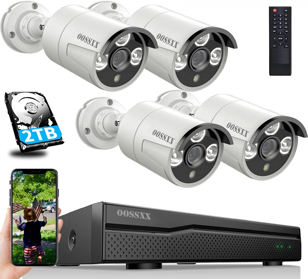 8 Channel POE Security Camera System with 4 IP67 Waterproof Cameras K744