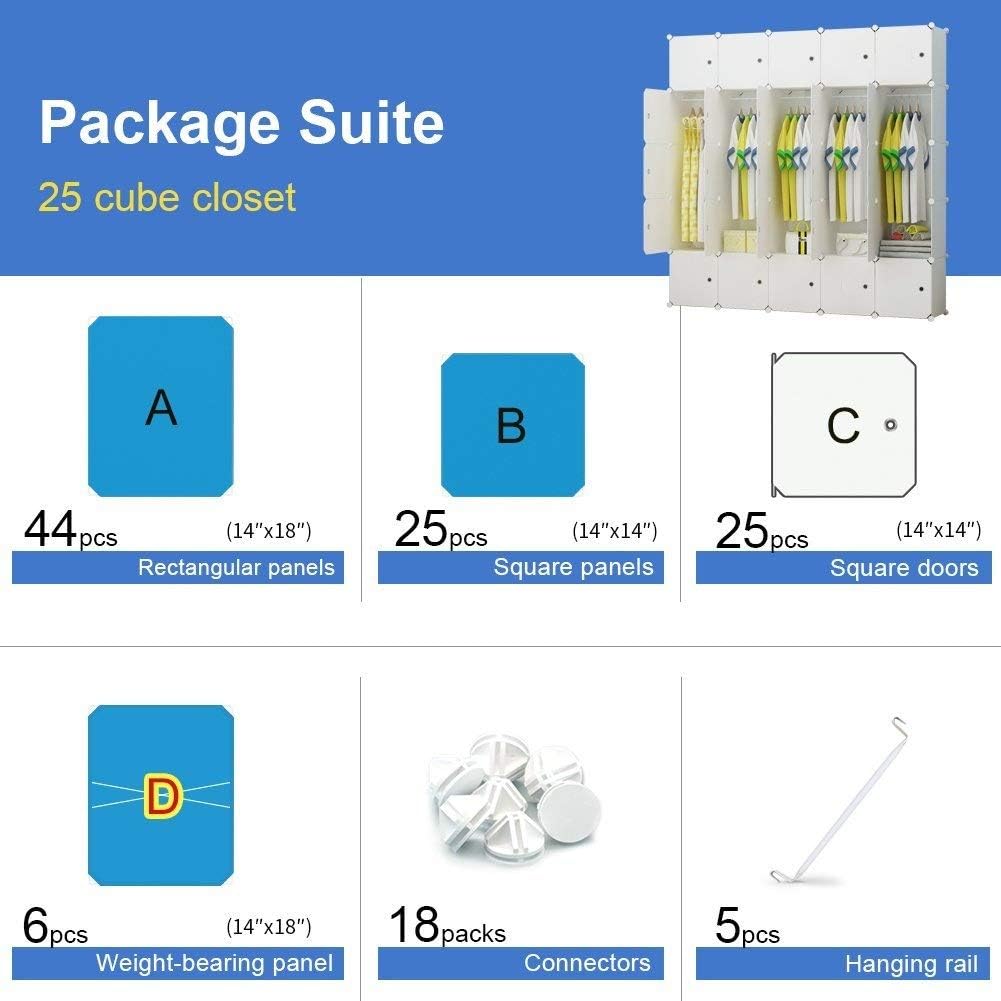 White 25 Cubes Dresser M694639