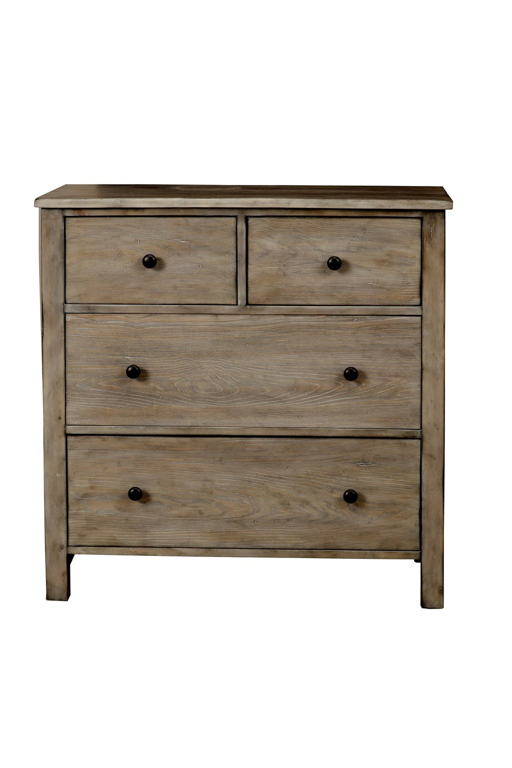Natural Gray Wood 4 Drawer Accent Chest R8989