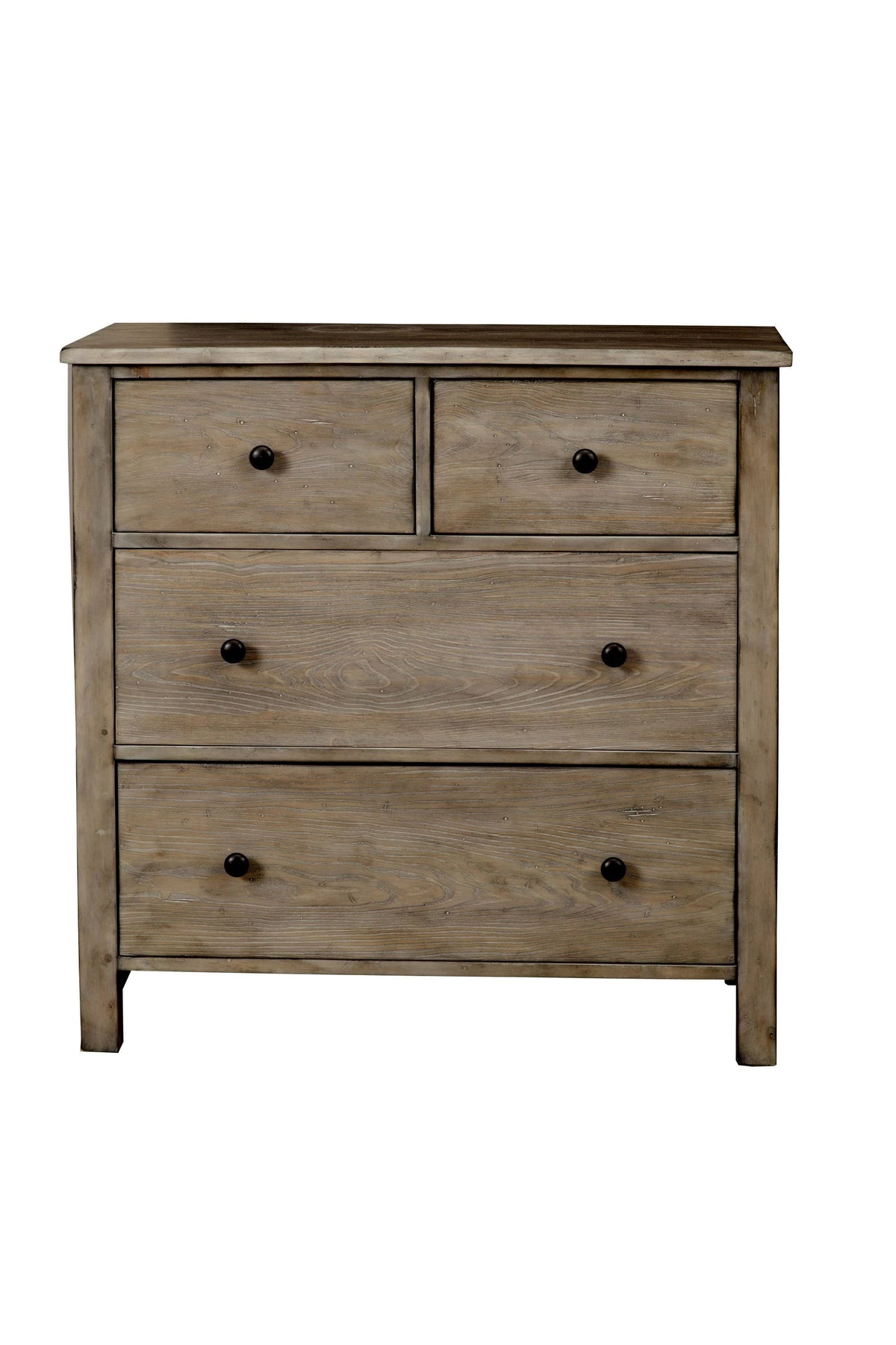 Natural Gray Wood 4 Drawer Accent Chest R8989