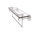 Satin Nickel Glass Shelf with Gallery Rail and Towel Bar N519420