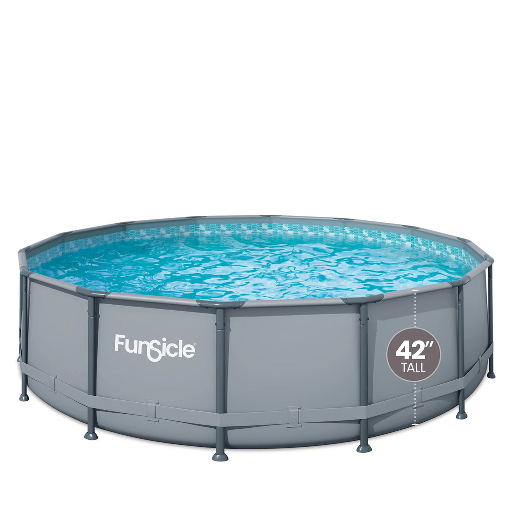 14 ft Round Metal Frame Above Ground Swimming Pool O718194