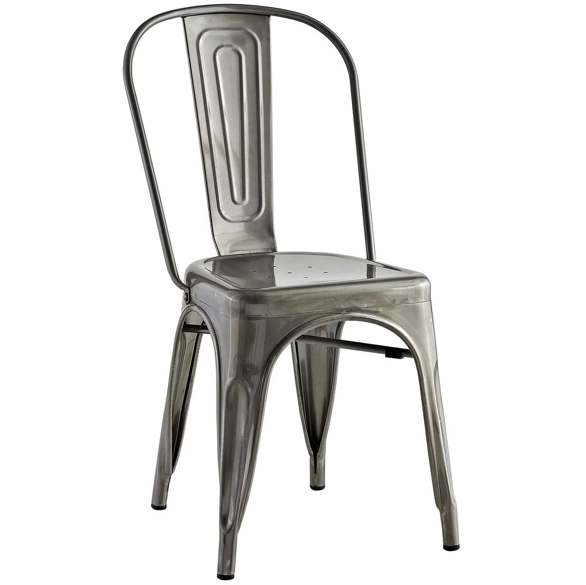 Set of 4 Silver Metal Dining Chair F59954
