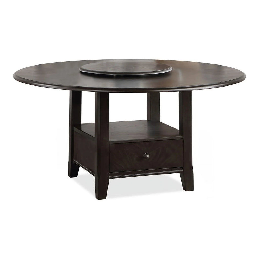 Round Wood Dining Table with Bottom Shelf T246360