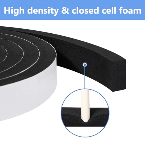 16Feet White Foam Weather Stripping Seal H976369