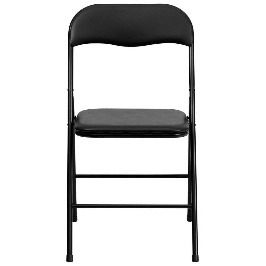 5 Piece Folding Dining Table and Chair Set in Black O16053