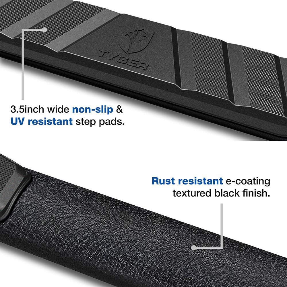 Textured Black Running Boards E172