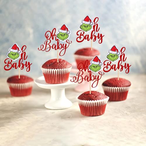 36 PCS Christmas Cupcake Toppers Double Sided Cupcake Picks A534