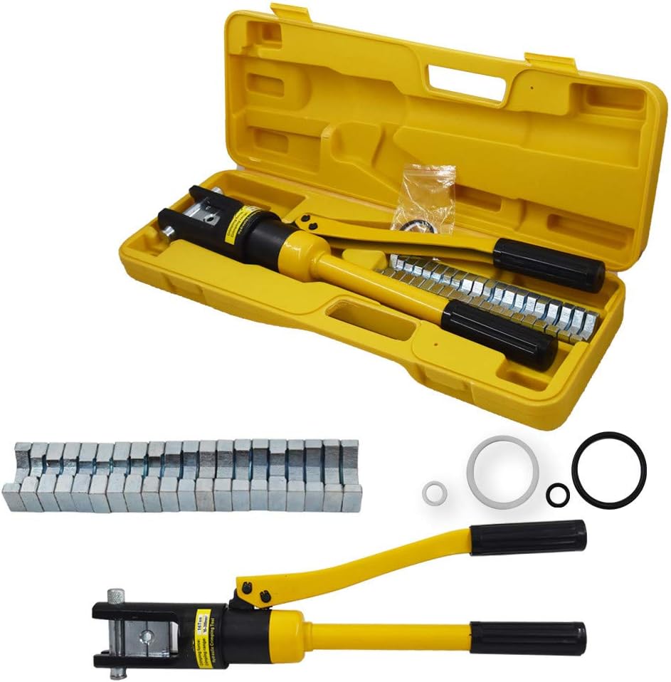 10 Ton Hydraulic Cable Crimper with 9 Dies C9289