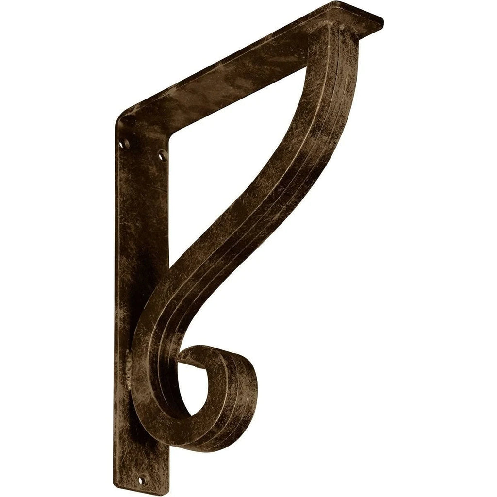 Antiqued Brass Wrought Iron Bracket Z656