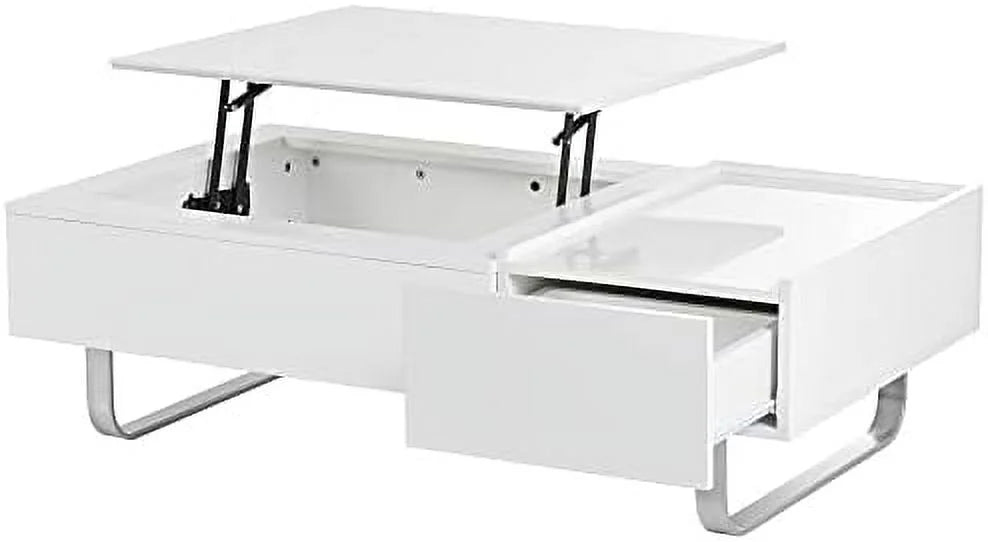 Lift Top Coffee Table with Hidden Compartment and Drawer U6609