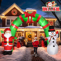 10FT Christmas Inflatable Archway Santa Claus and Snowman with LED Lights U1822