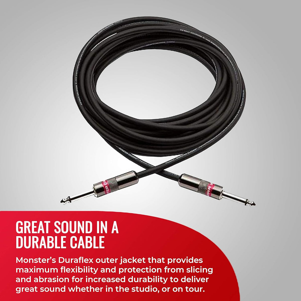 25 ft Straight 1/4 Speaker Cable Pack of 2 D3658