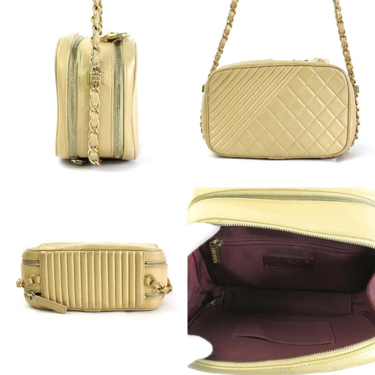 Pre-Owned Matelasse Leather Shoulder Bag Y653992