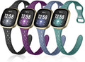 Compatible with Fitbit Sense Versa 3 4 Bands, 4 Pack Soft Silicone Wristband H360821