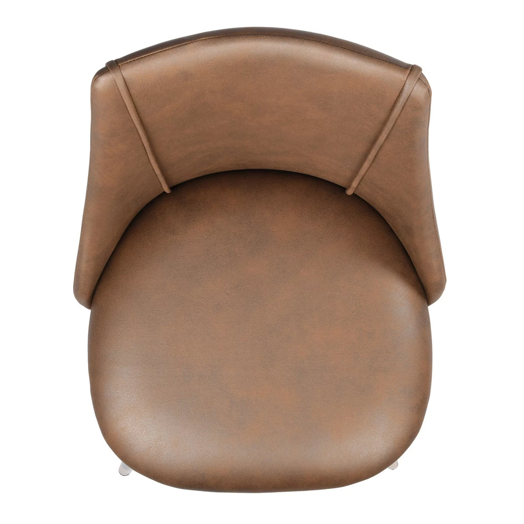 Upholstered Faux Leather Dining Chairs Set of 2 P4640