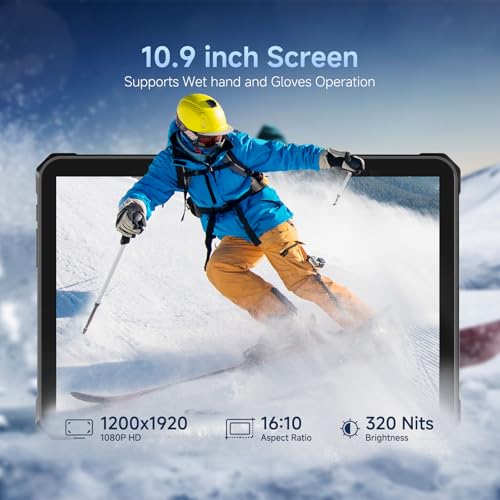 10.95 inch Android 14 Rugged Tablet 8GB+128GB IP68 Waterproof V956064