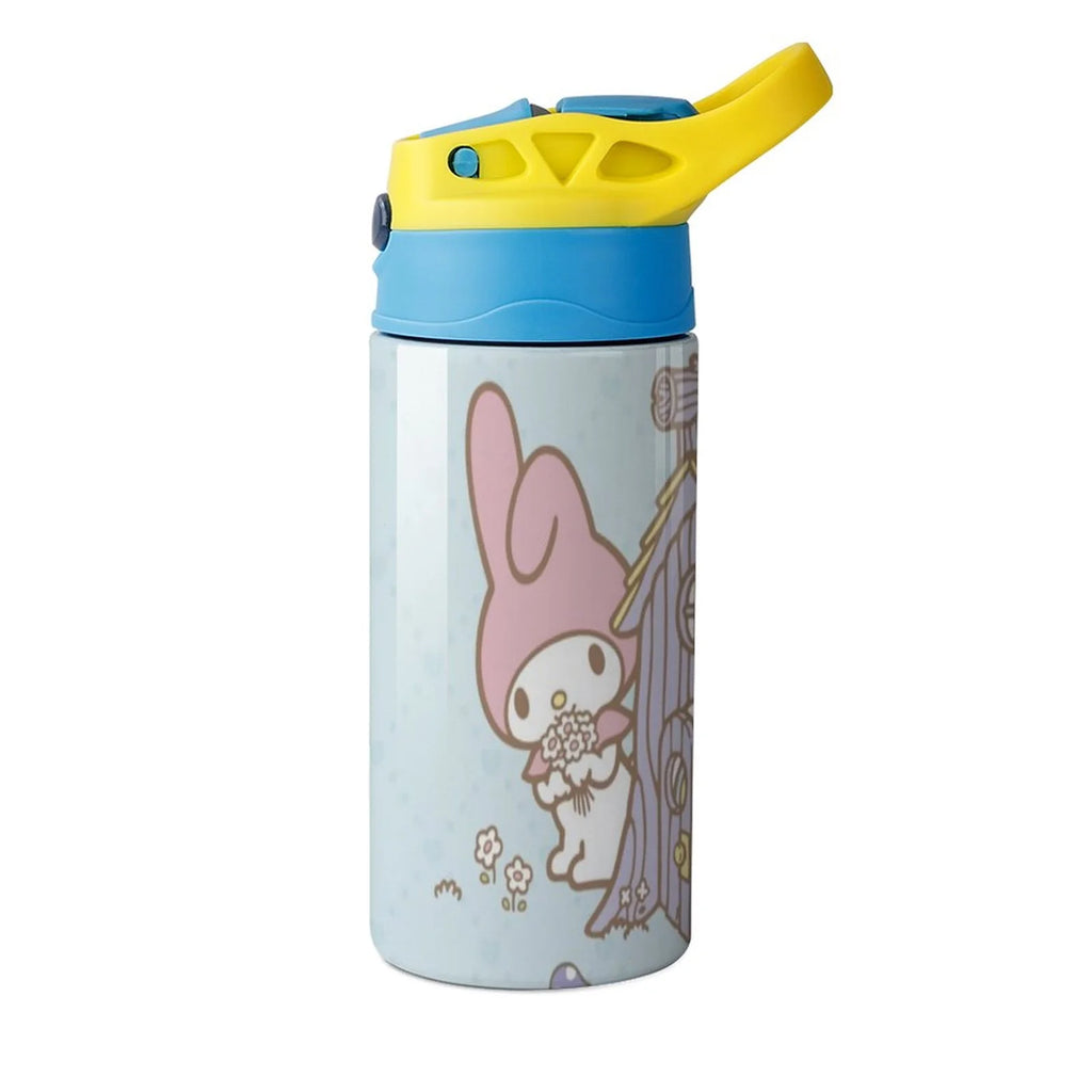 Stainless Steel Vacuum Insulated Children's Water Bottle with Straw Q490