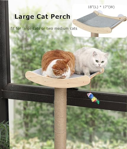 Cat Window Perch with Scratching Posts and Hammock Z205685