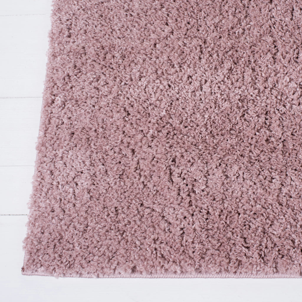 Pink Plush Shag Area Rug L555