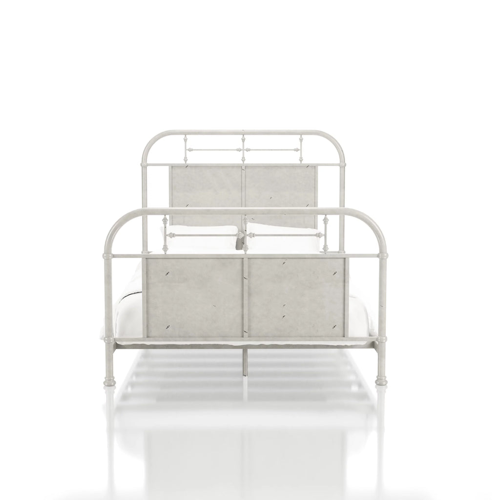 White California King Industrial Metal Bed A89557