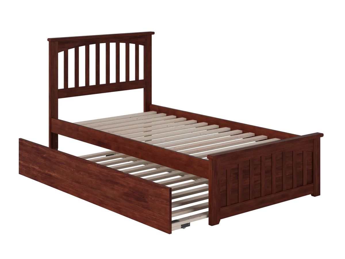 Platform Bed with Twin Size Trundle Bed N904