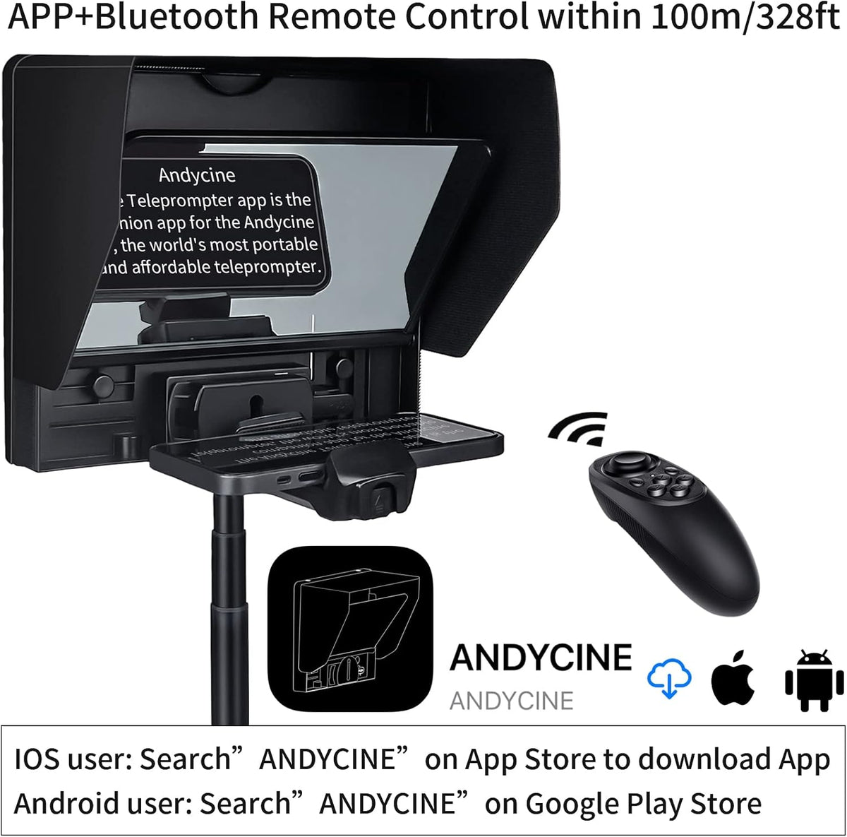10 Folding Teleprompter for DSLR Smartphone and Tablet T12928