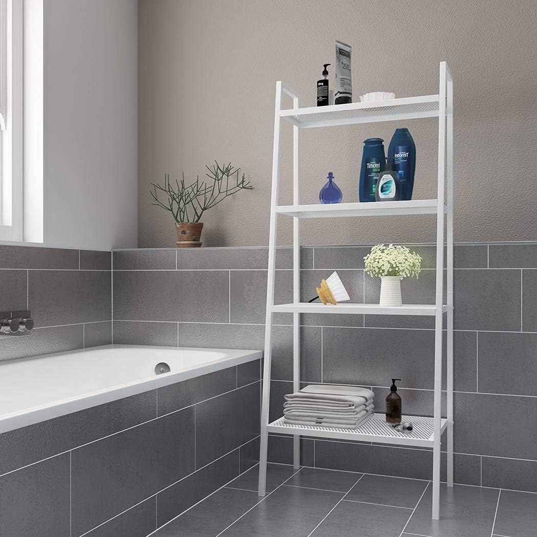 Black 4 Tier Ladder Shelf Bookshelf U62991