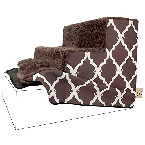 Brown Lattice 3-Step Foam Pet Steps Cover F4212