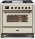 Antique White Dual Fuel Natural Gas Range H900