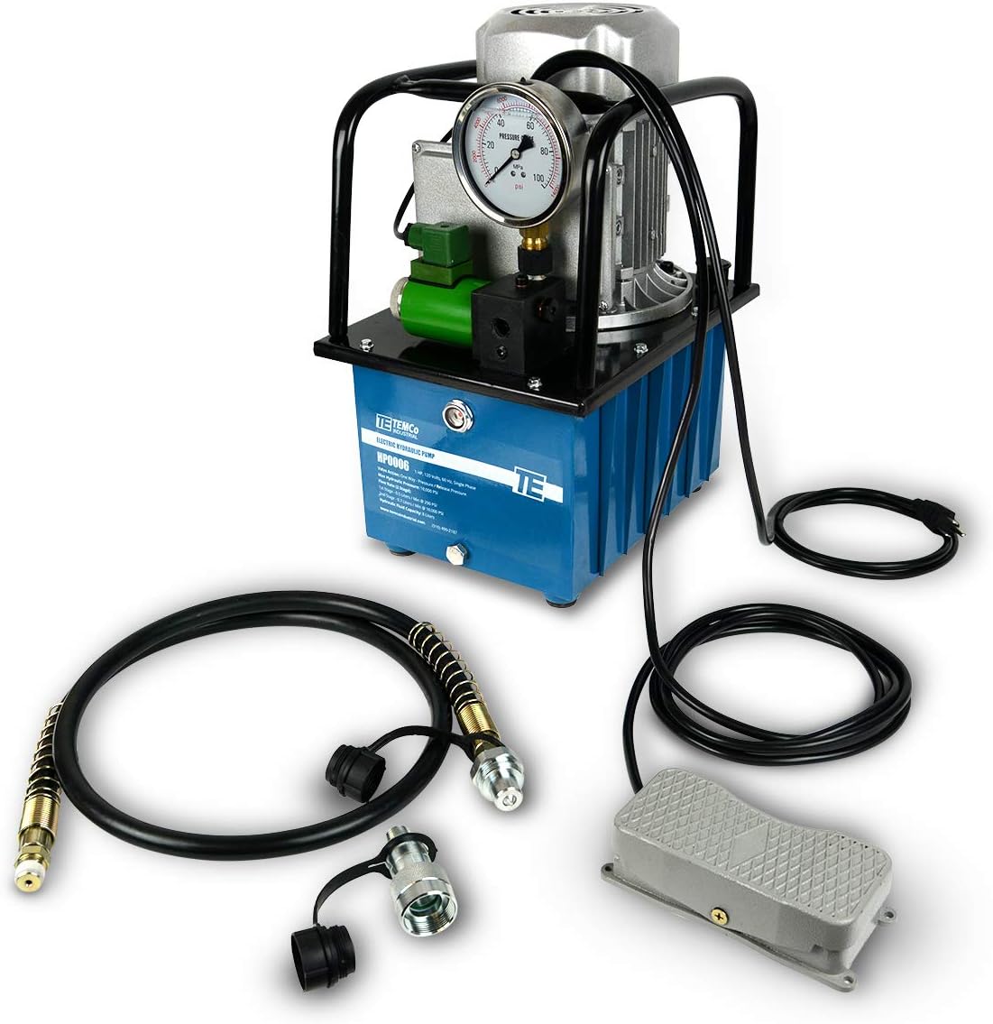 Electric Hydraulic Pump Power Pack Unit 2 Stage Single Acting 110v 10k psi 488 Cubic in Capacity N890